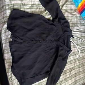 Black button up blouse